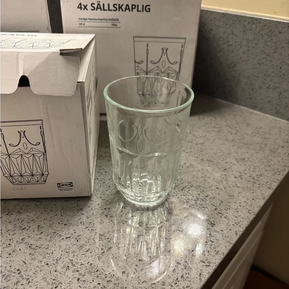 IKEA SÄLLSKAPLIG Clear Glass Tumbler Set
